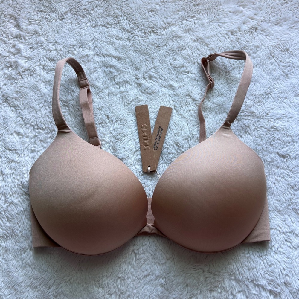 Skims Ultimate Push Up Plunge Bra Clay BR-UWR-1881 Women's Size 32DD NEW - Picture 3 of 12